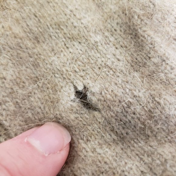 Countrytime New Zealand Womens Possum Fur Cardigan Size M Beige Button Front - Picture 9 of 11